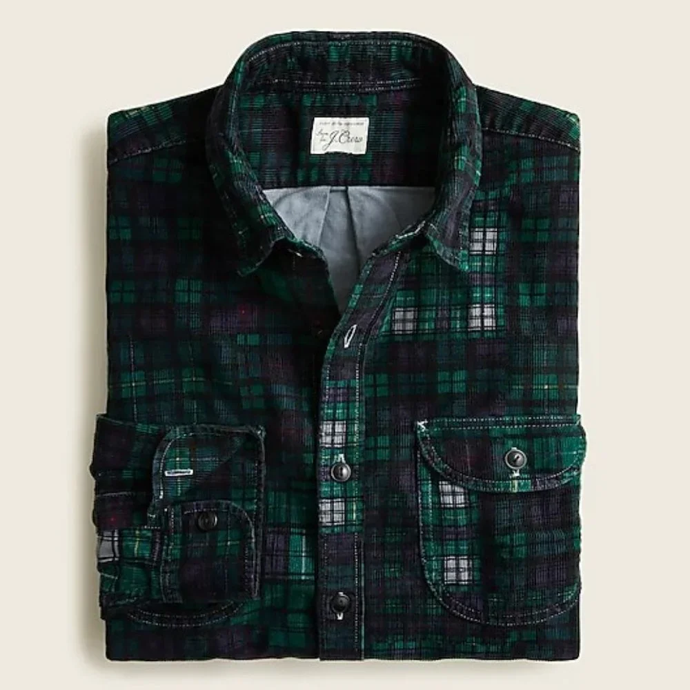 J. Crew Men’s Garment-dyed Corduroy Workshirt M